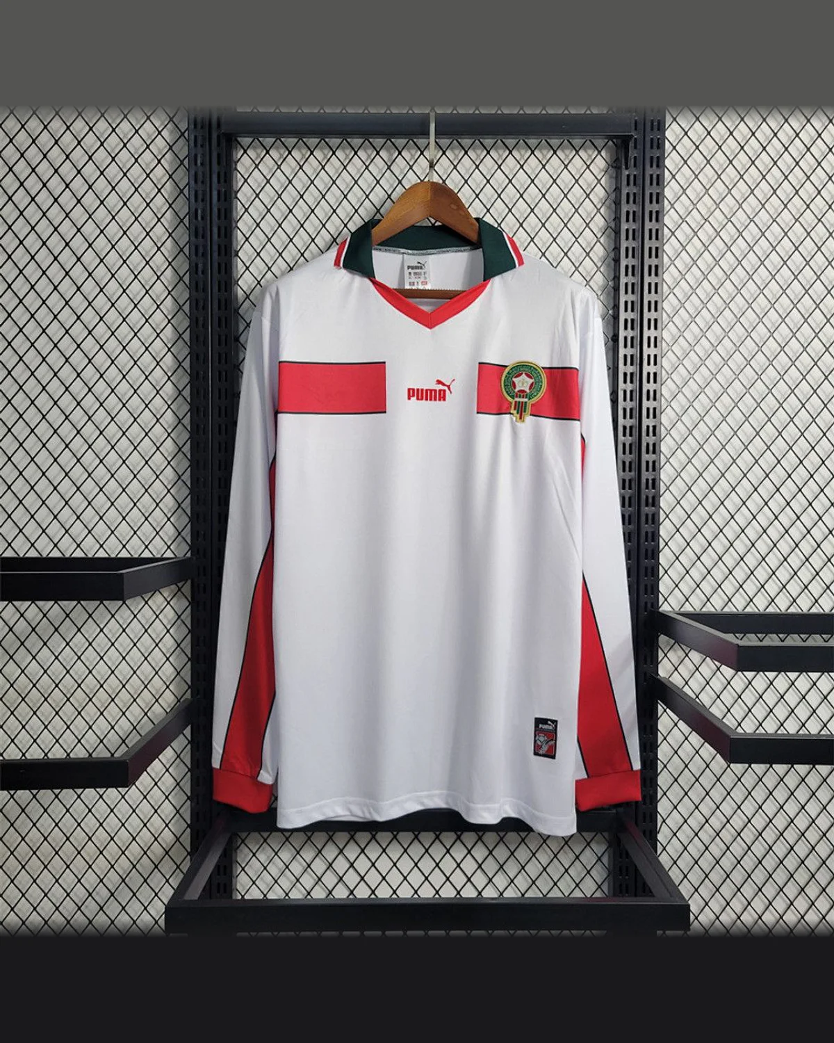 Morocco Retro 1998 Long-sleeve Morocco Away football jersey