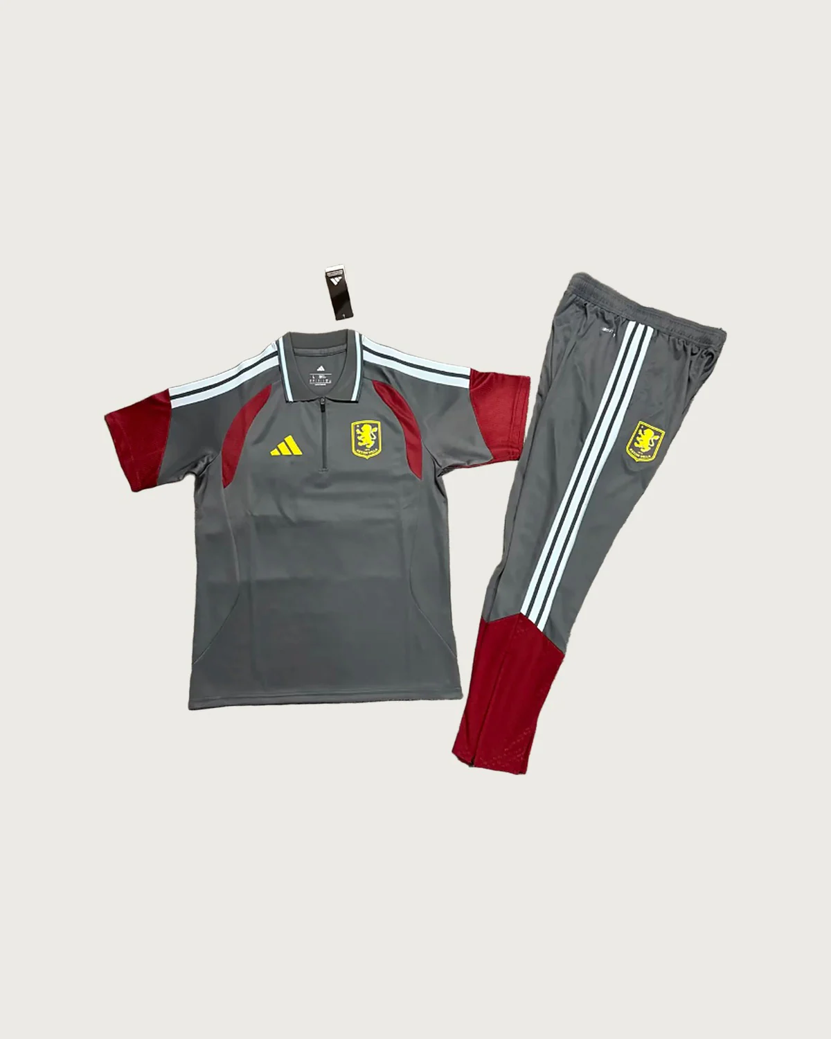 Aston Villa Aston Villa Dark Grey Polo Set with Training Pants football jersey