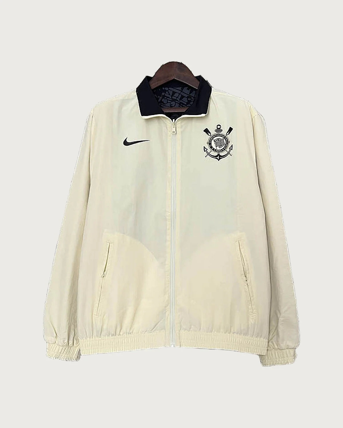 Corinthians 2024/25 Corinthians Trench Coat Reversible – Cream football jersey