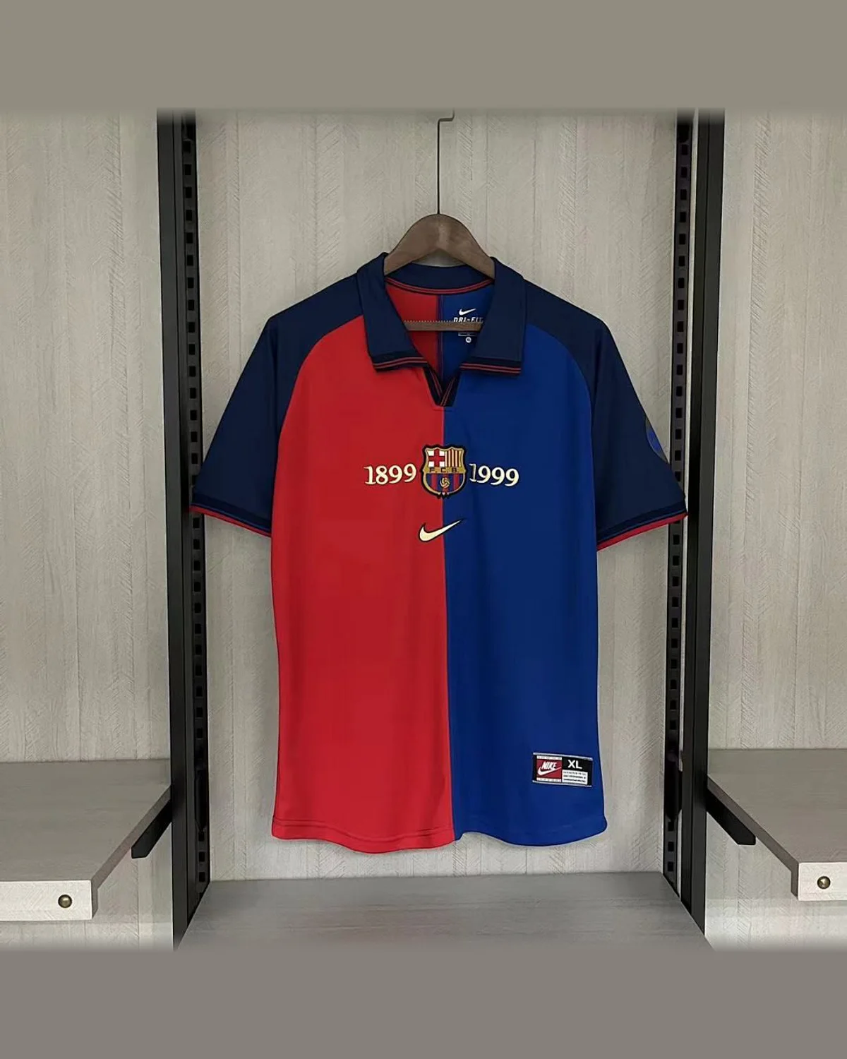 FC Barcelona Retro 99/00 Barcelona 100th Anniversary Version Home football jersey