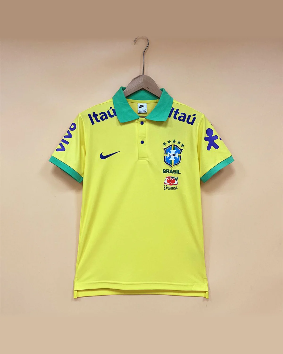 Brazil POLO 2022/23 Brazil Yellow Pre-match Training football jersey