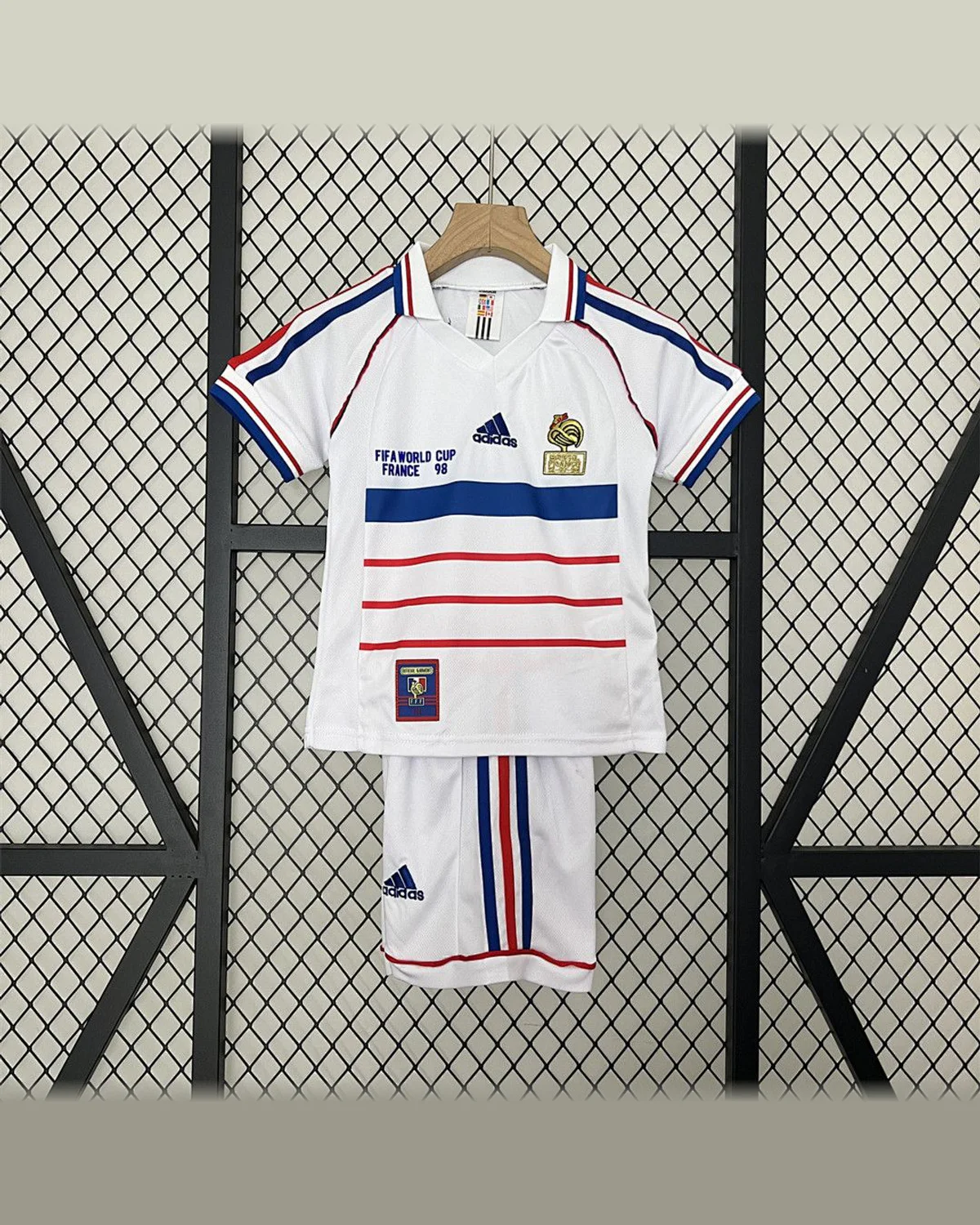 France Retro 1998 Kids France Away football jersey