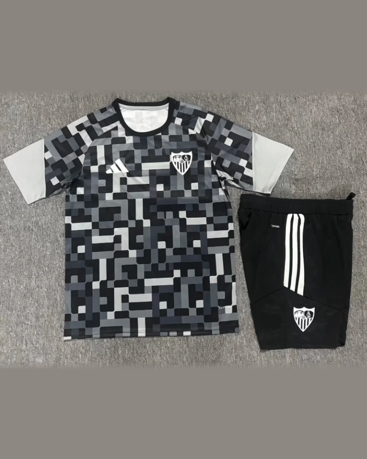 Sevilla Sevilla Pixel Black Pre-Match Kit football jersey