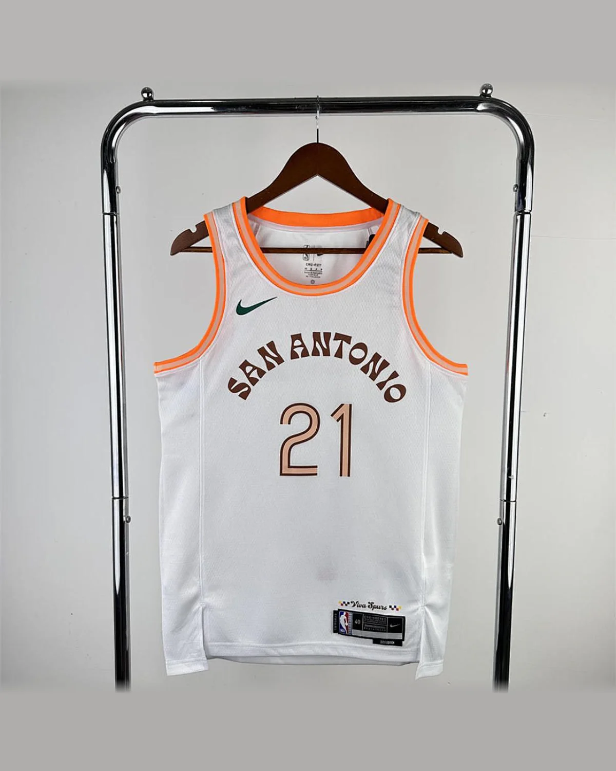 Tottenham Hotspur Tottenham Hotspur San Antonio Spurs DUNCAN#21 2024 White City Edition Swingman Jersey - Player Version football jersey