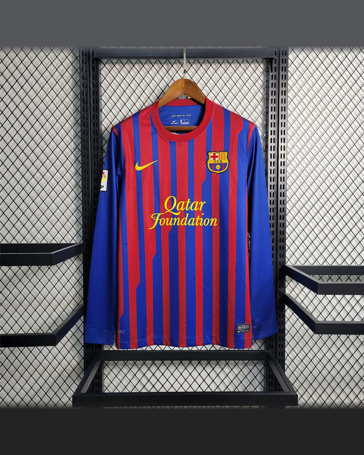 FC Barcelona Retro 11/12 Long Sleeve Barcelona Home football jersey