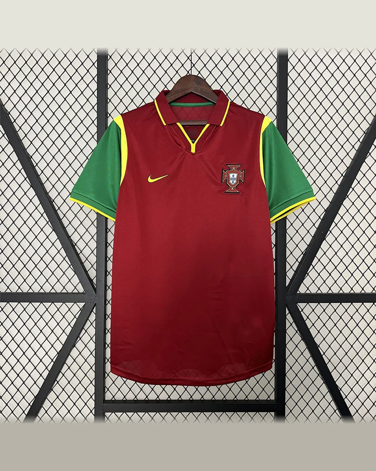 Portugal Retro 1998 Portugal Home football jersey