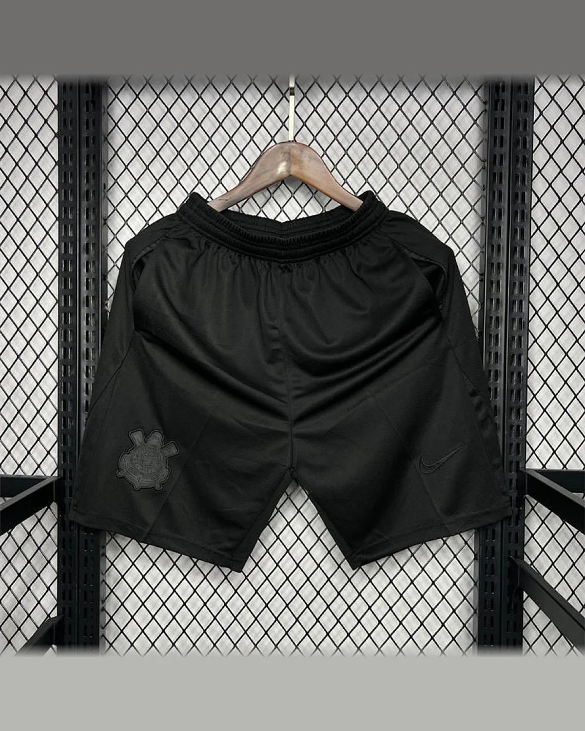 Corinthians Corinthians 2024/25 Black Shorts-With Zip football jersey