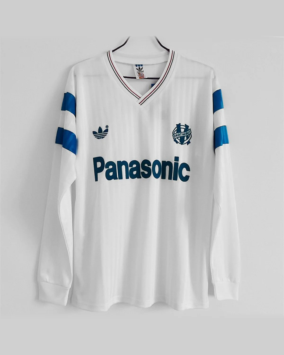 Olympique Marseille Retro 1990 Marseille Home Long-Sleeve football jersey