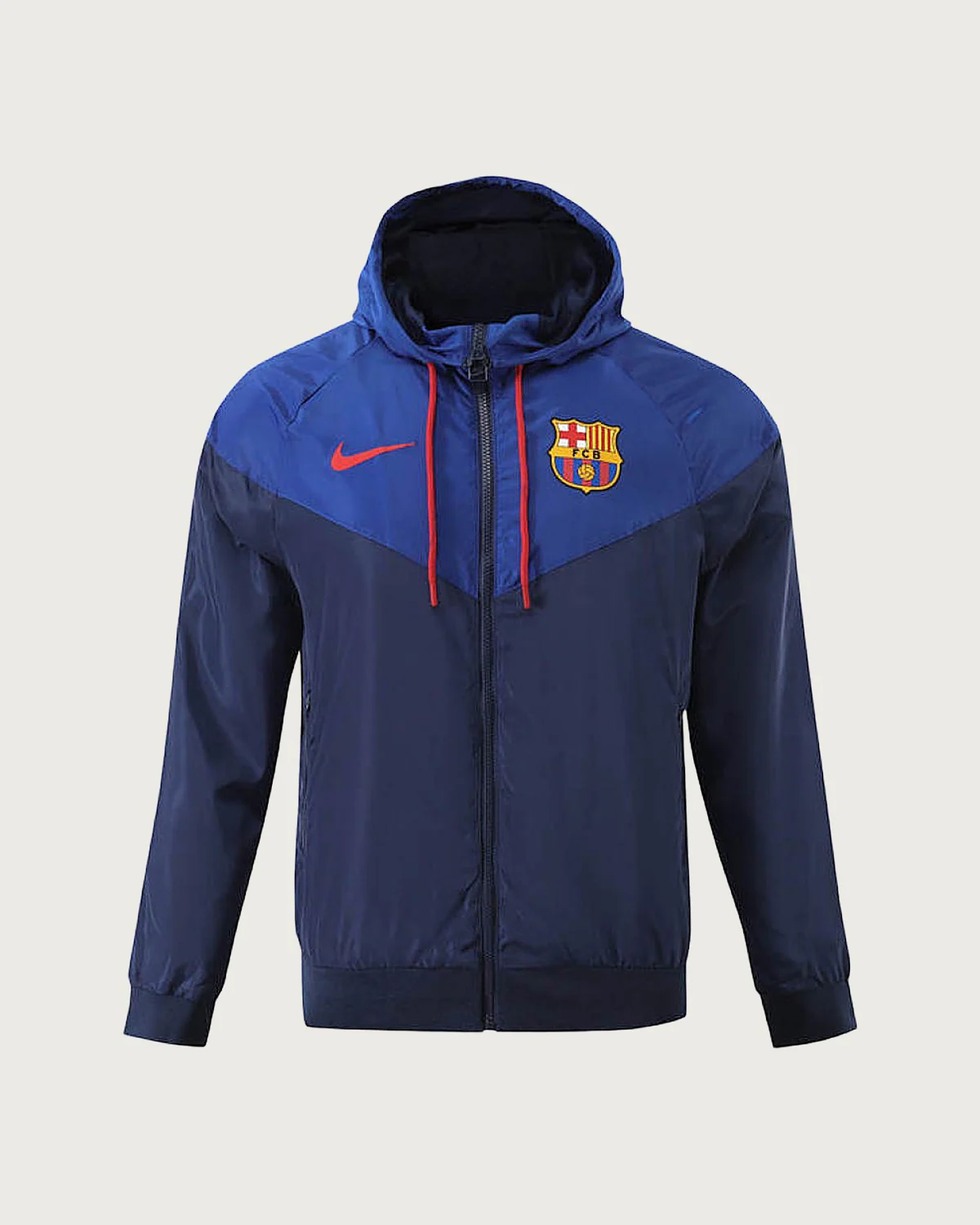 FC Barcelona Barcelona Hooded Windbreaker Navy football jersey
