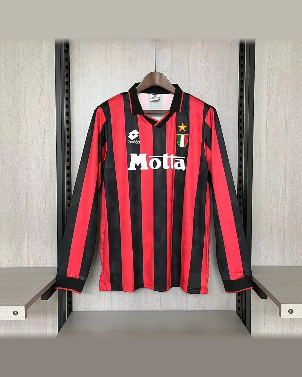 AC Milan Retro 1993/94 Long Sleeve AC Milan Home football jersey