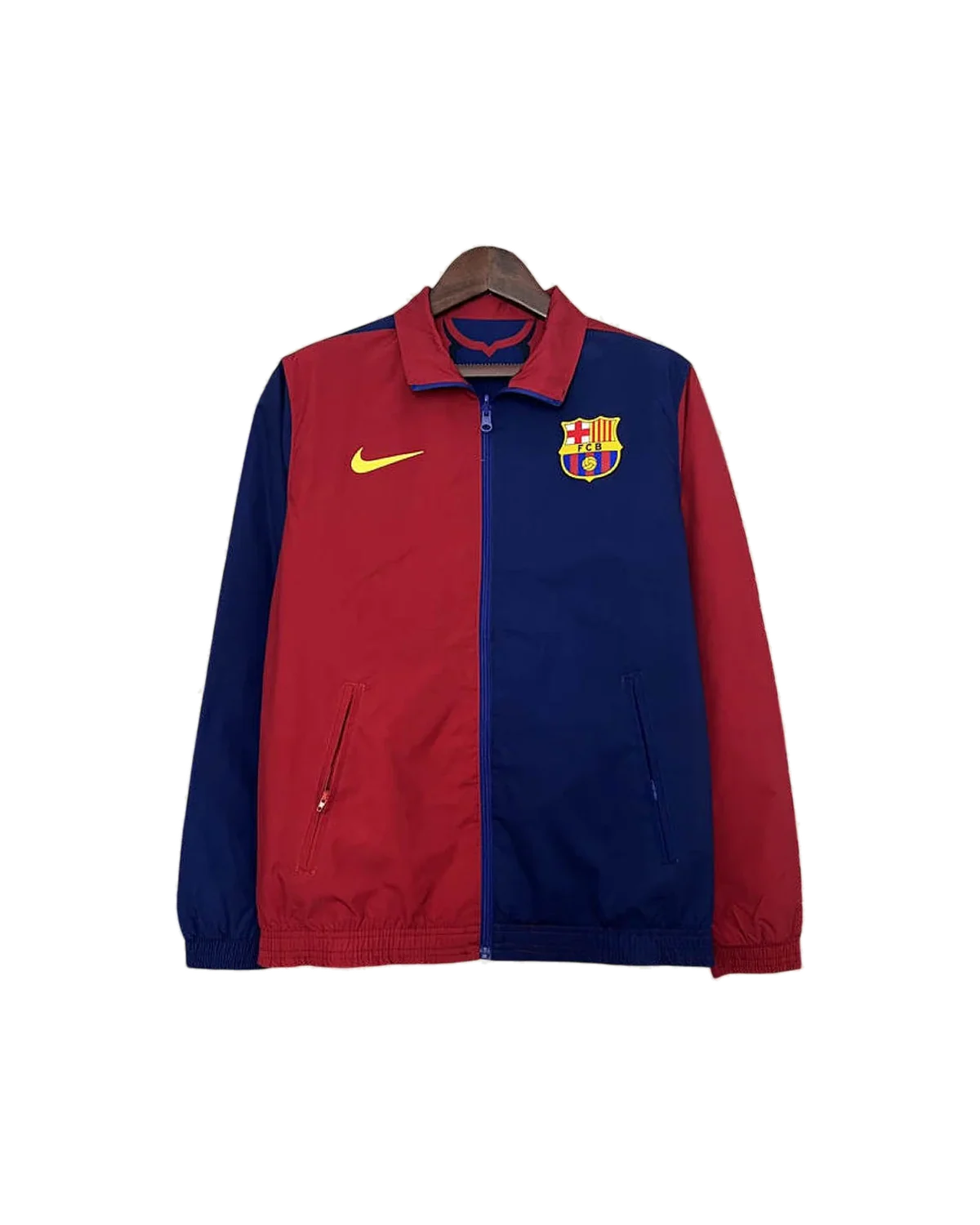 FC Barcelona 2024/25 Barcelona Trench Coat Reversible – Red-blue football jersey