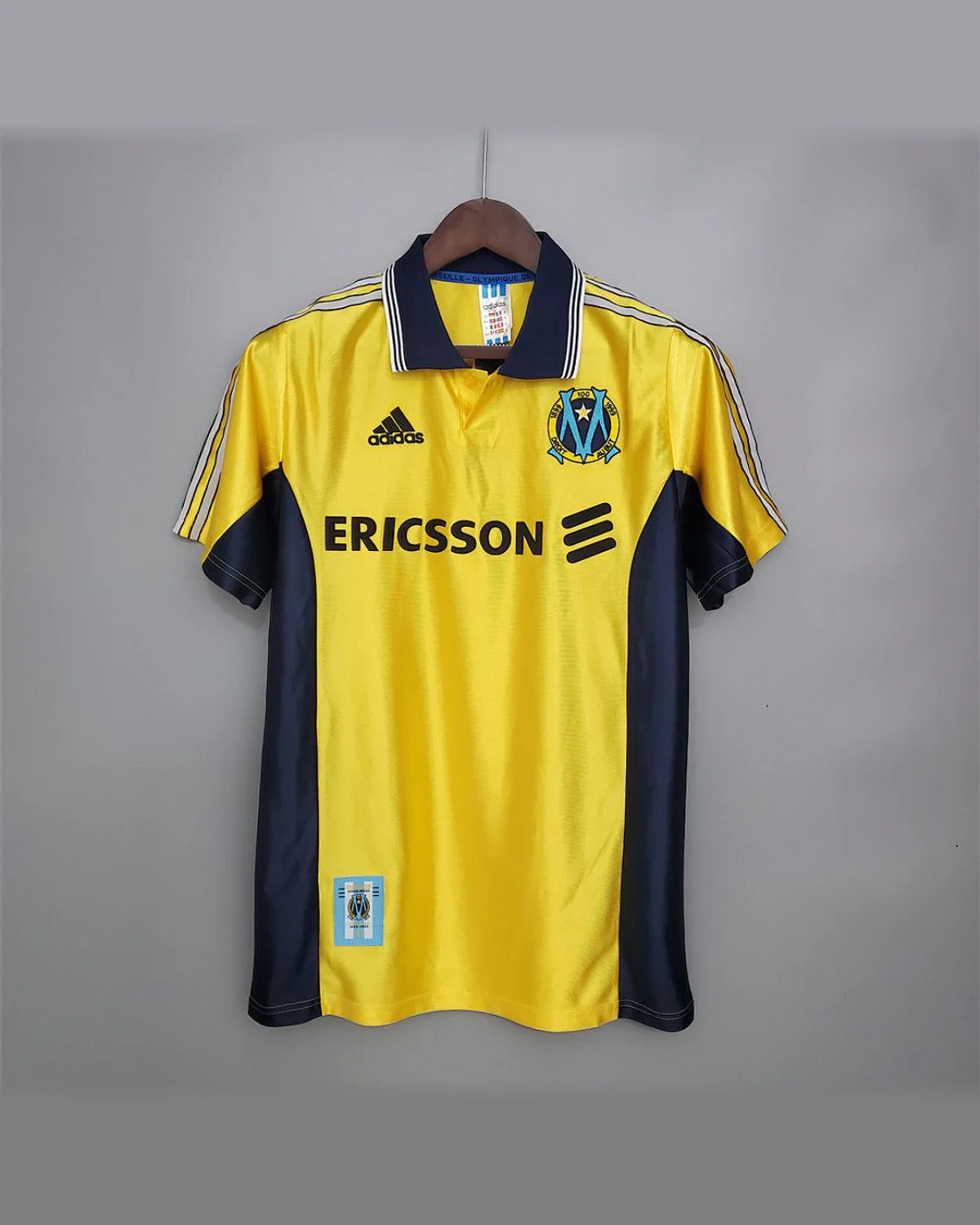 Olympique Marseille Retro 98/99 Marseille Away Yellow football jersey