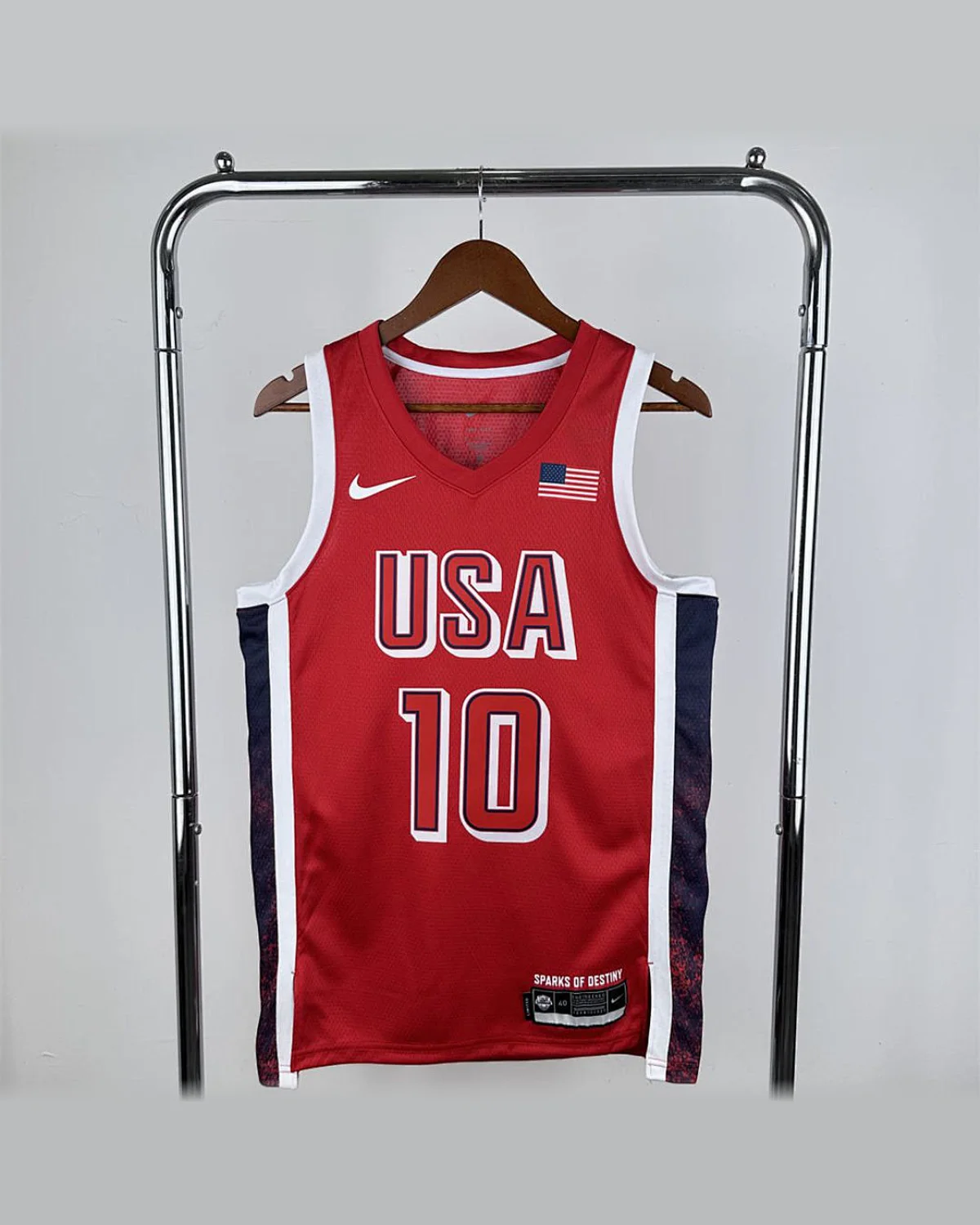 USA USA 2024 Olympic Games Red Jersey TATUM#10 football jersey