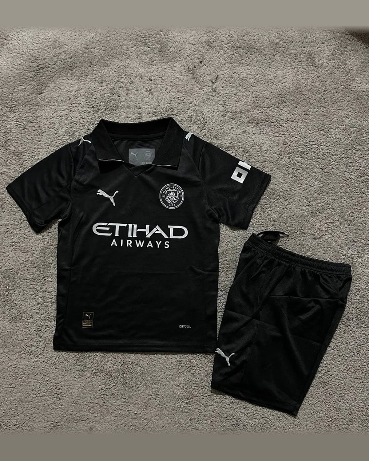 Manchester City 2025/26 Manchester City Away Kit Kid football jersey