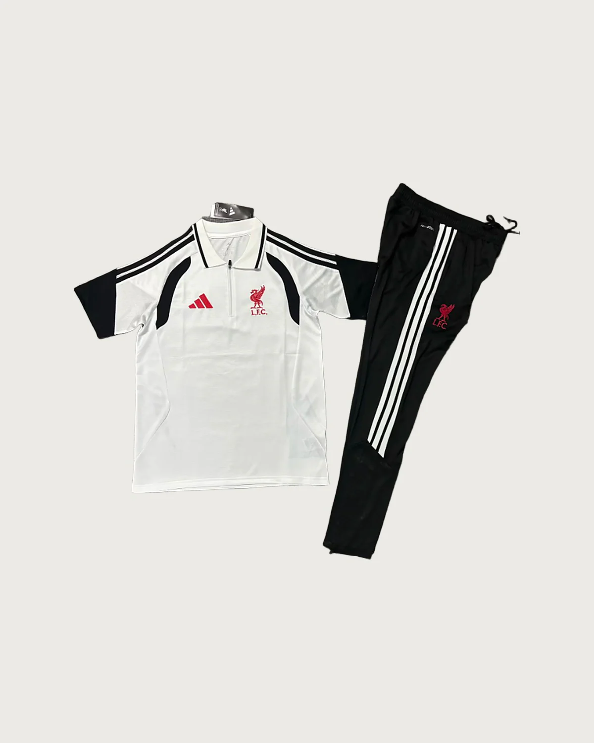 Liverpool Liverpool White Polo Set with Training Pants football jersey
