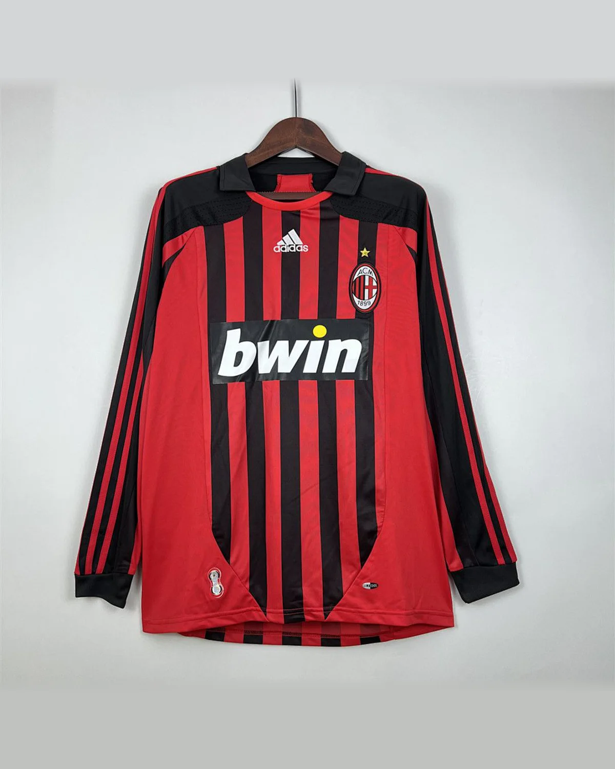 AC Milan Retro 07/08 Long Sleeve AC Milan Home football jersey