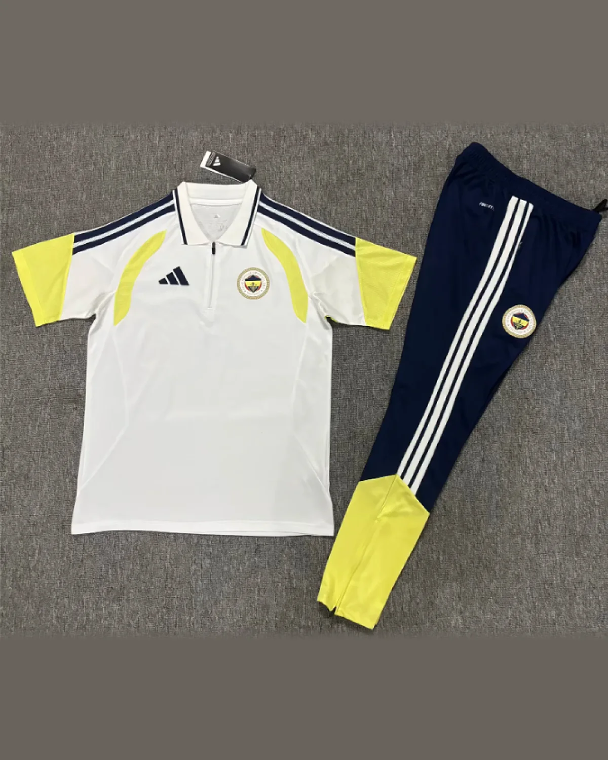 Fenerbahçe Fenerbahçe white polo shirt and trousers set football jersey