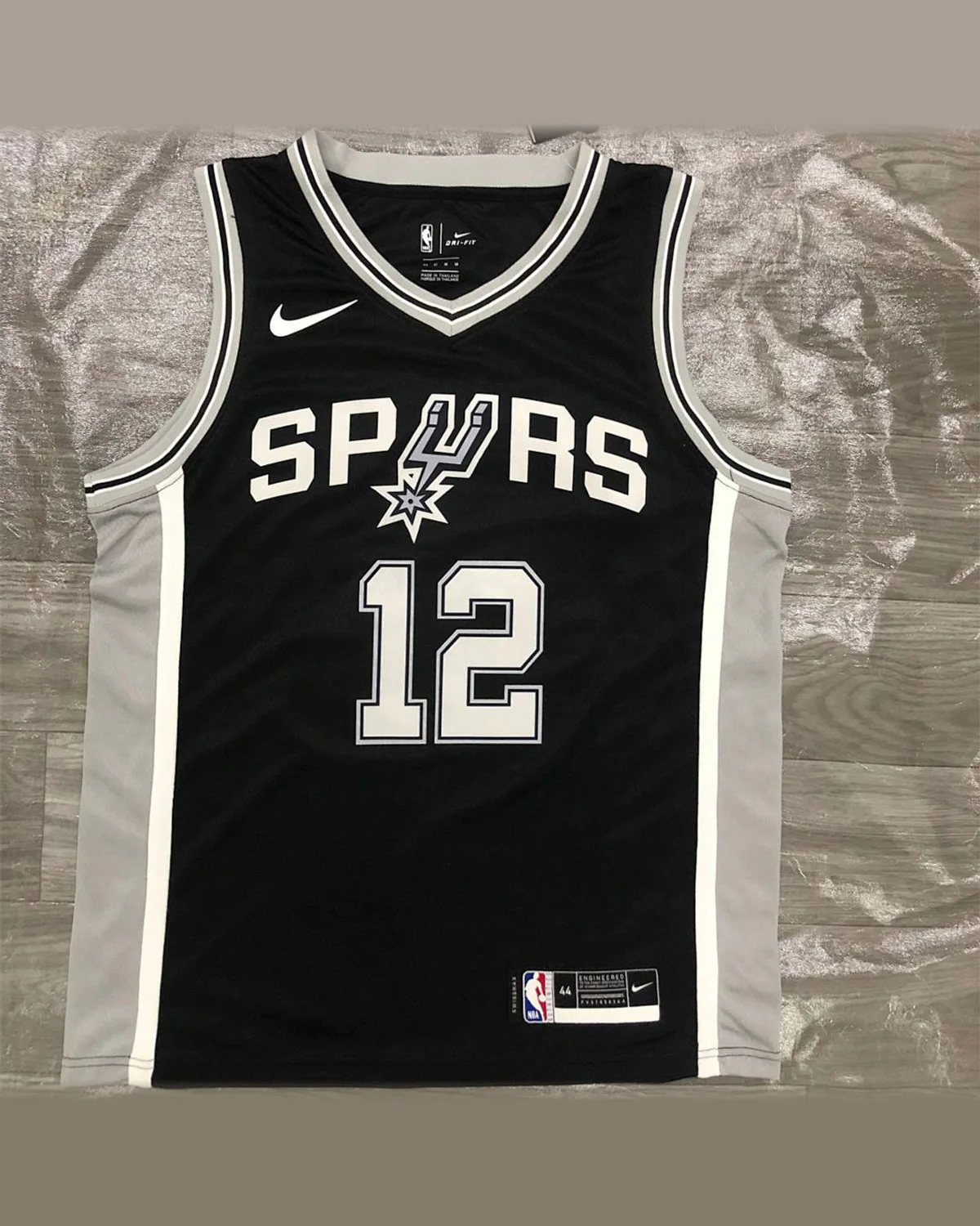 Tottenham Hotspur Tottenham Hotspur San Antonio Spurs V-Neck Black Jersey ALDRIDGE#12 football jersey