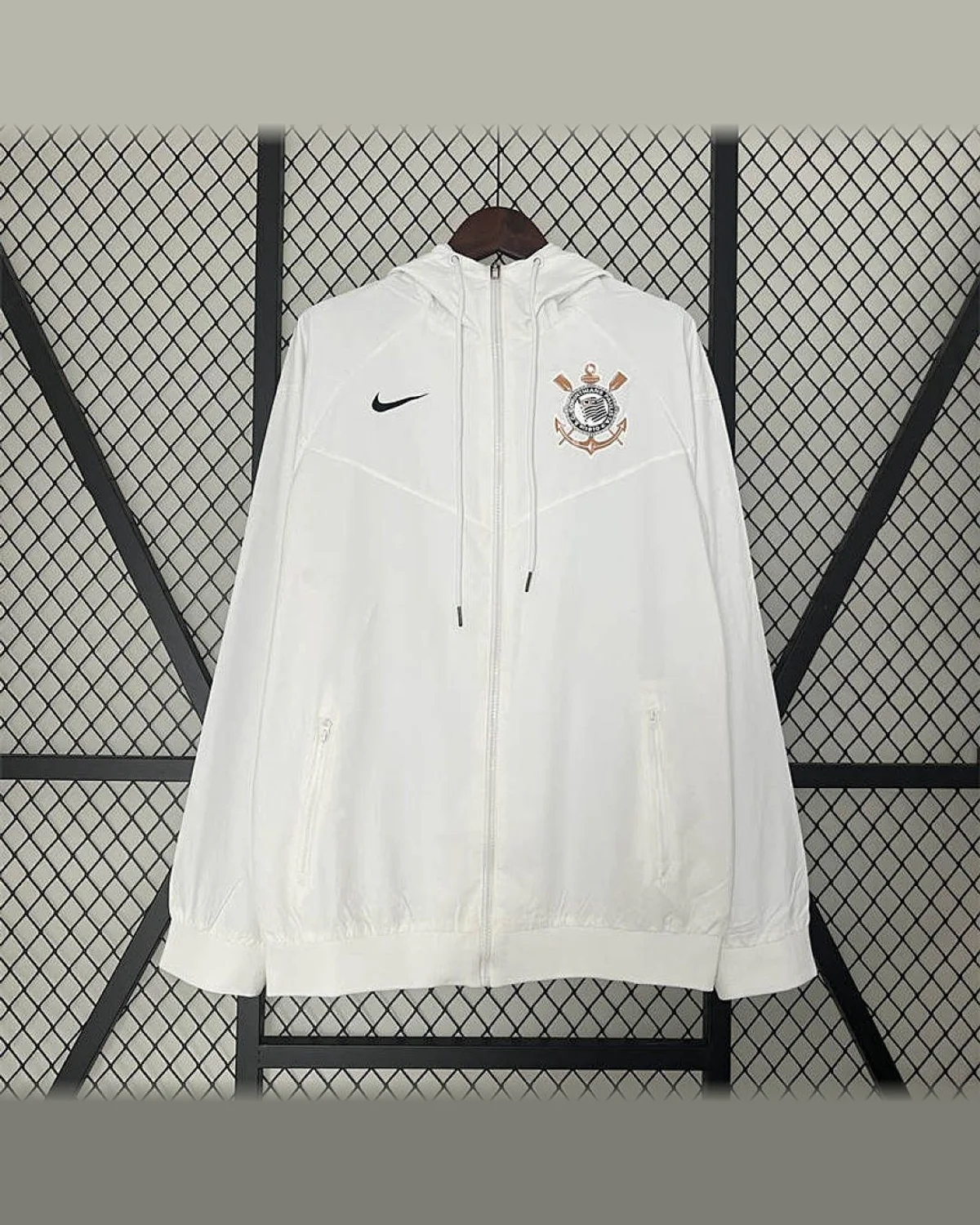 Corinthians 2024/25 Corinthians Windbreaker White football jersey