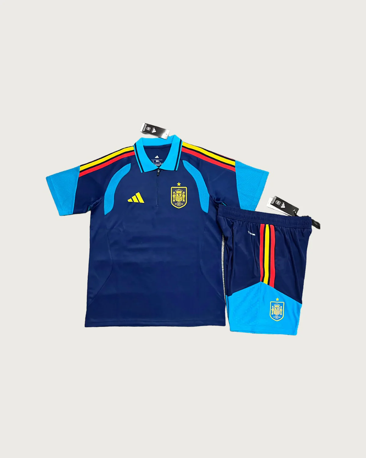 Spain Spain Navy Polo Set with Shorts football jersey