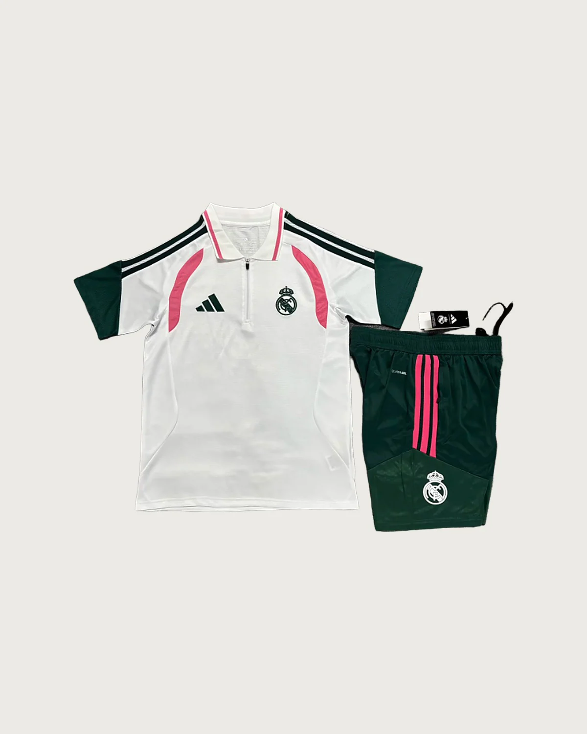 Real Madrid Real Madrid White Polo Set with Shorts football jersey