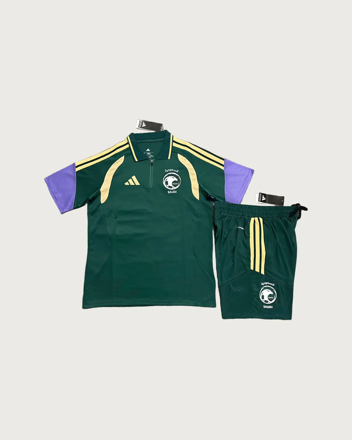 Saudi Arabia Saudi Arabia Dark Green Polo Set with Shorts football jersey