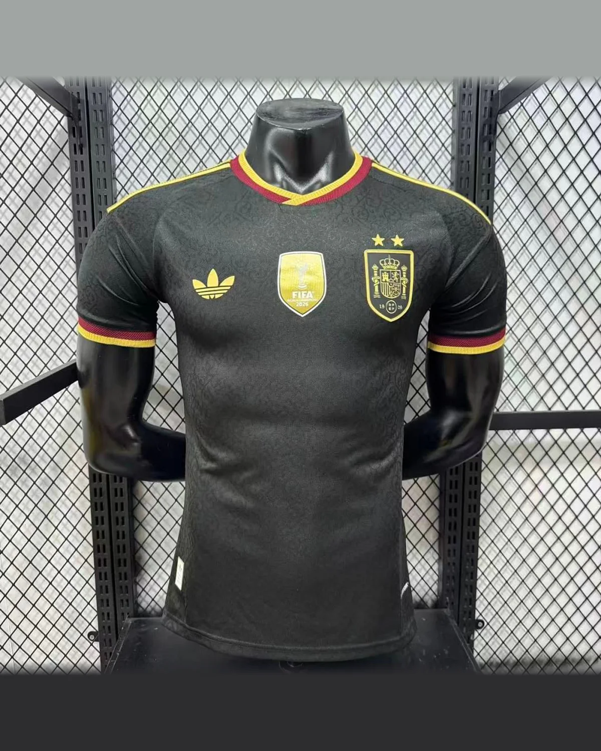Spain 2026 Spain Black - Player Version football jersey
