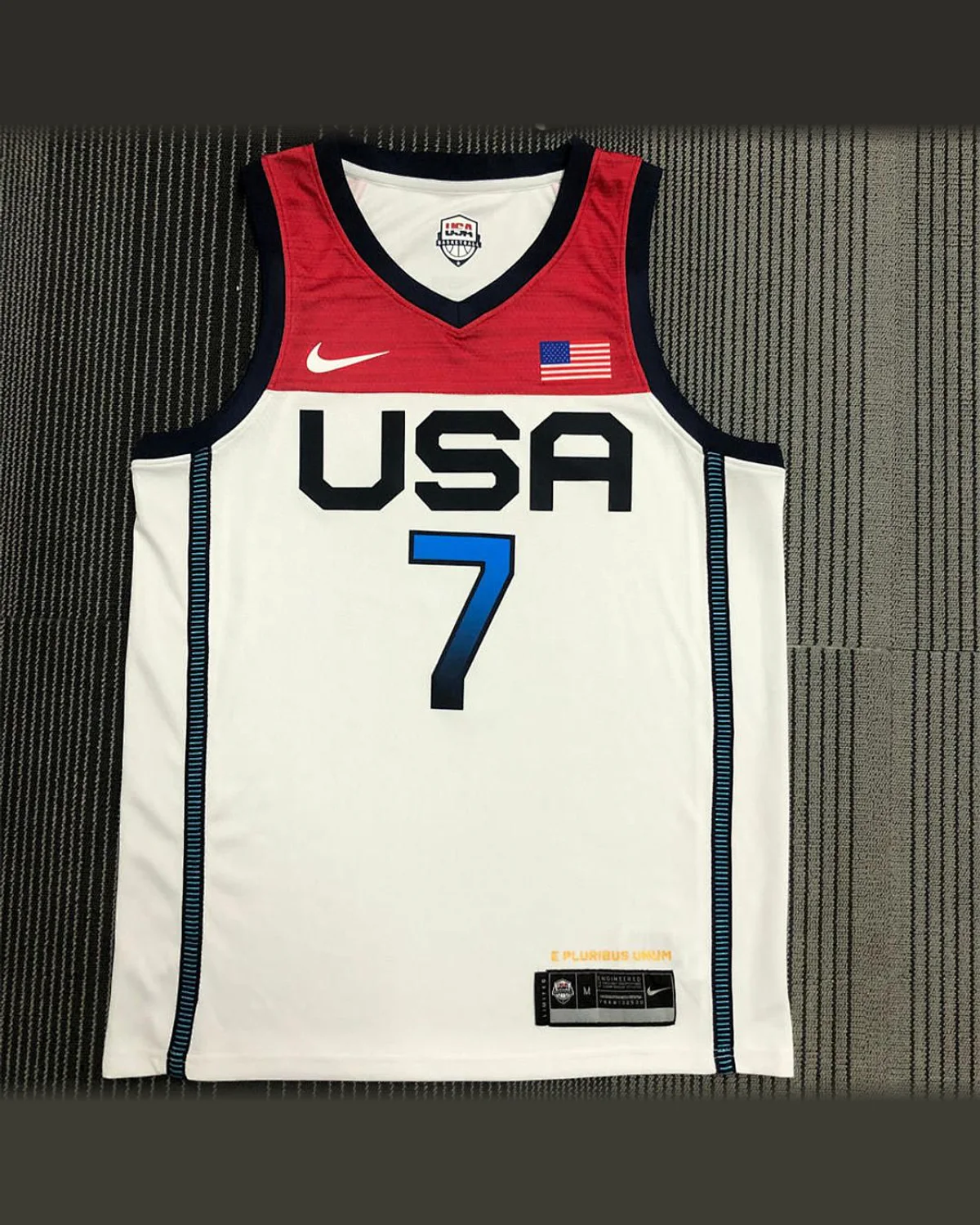 USA USA National White Jersey DURANT#7 football jersey