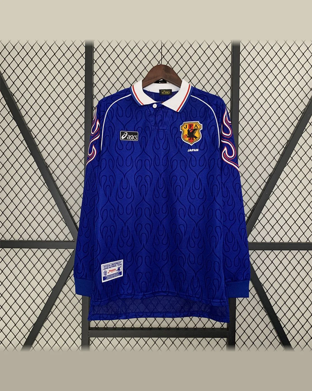 Japan Retro 1998 Long Sleeve Japan Home football jersey