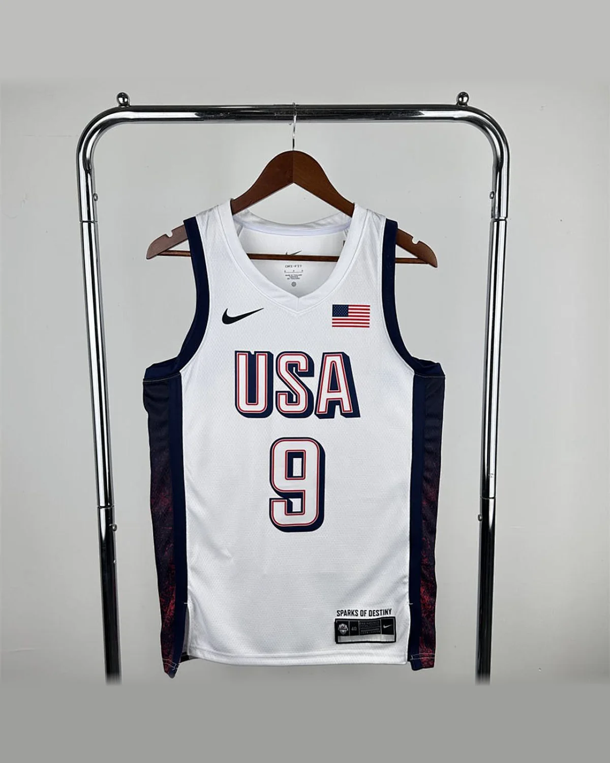 USA USA 2024 Olympic Games White Jersey HALIBURTON#9 football jersey
