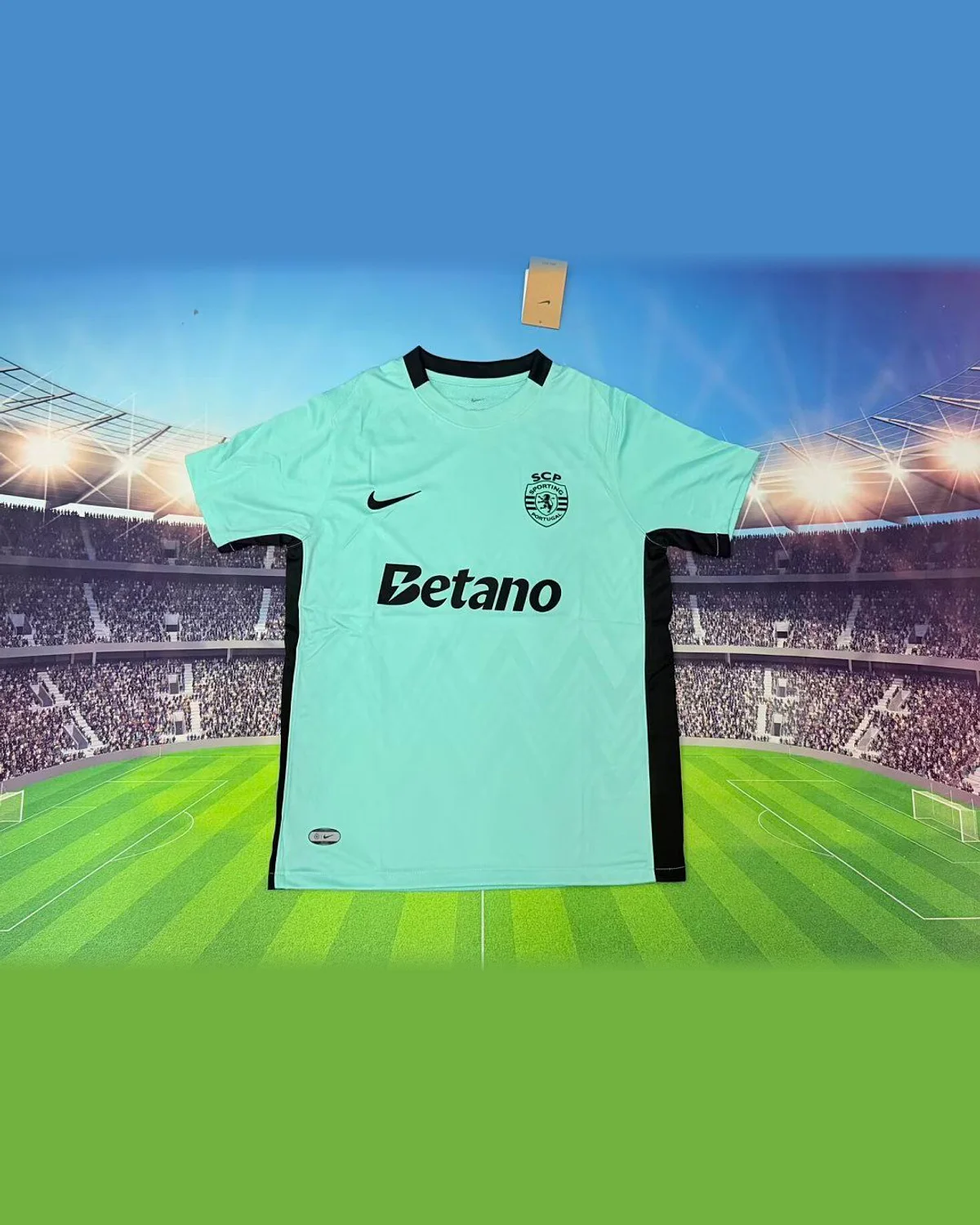 Sporting CP Nike Sporting CP Mint Green Away Football Jersey football jersey