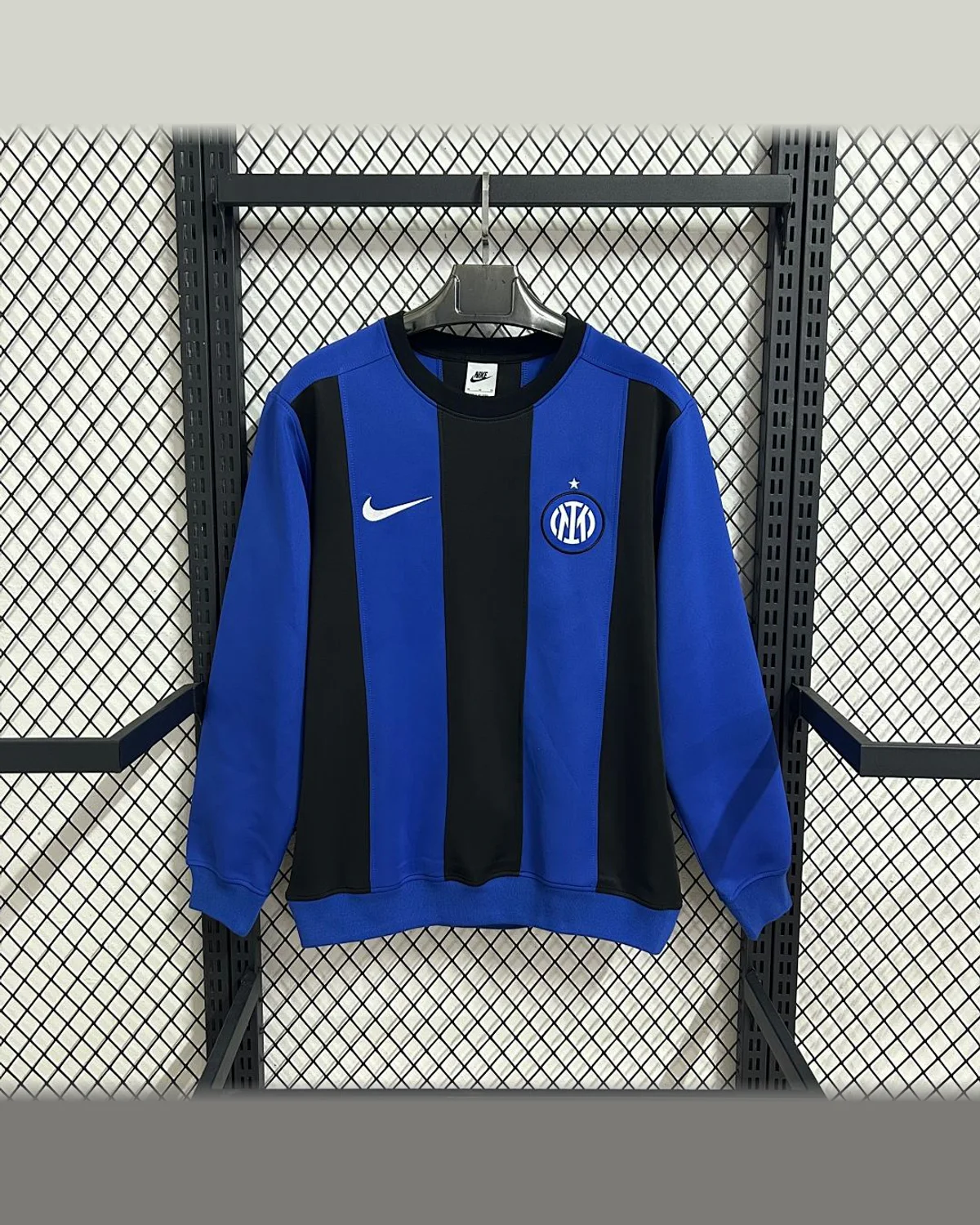 Inter Milan Inter Milan Blue and Black Gradient Stripe Thickened Casual Hoodie football jersey