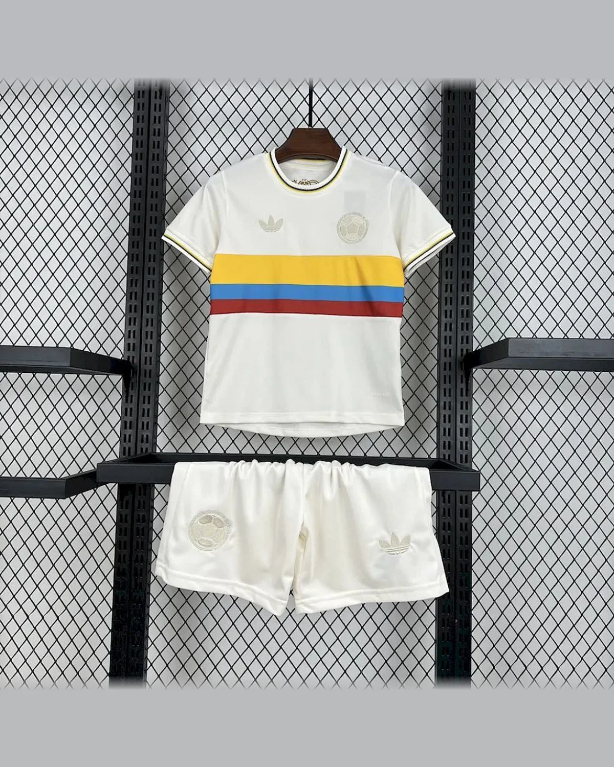 Colombia 2024/25 Colombia 100th Anniversary White Kids Kit football jersey