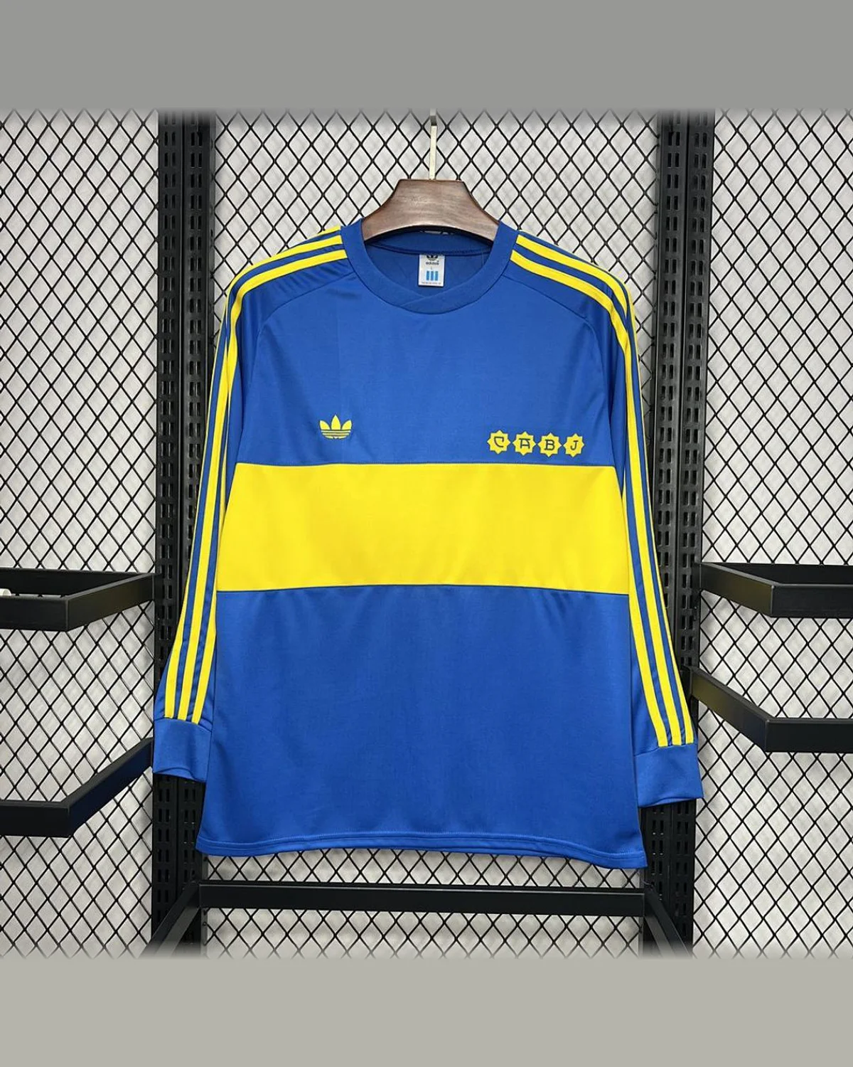 Boca Juniors Retro Long Sleeve 1981 Boca Juniors Home Kids football jersey