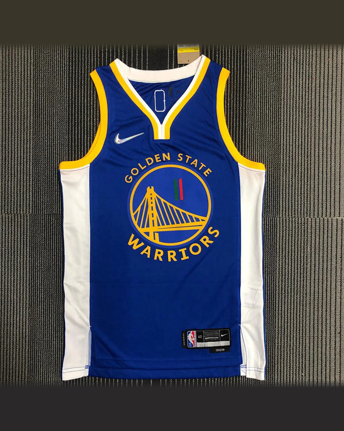 Mexico Golden State Warriors V-Neck Mexico Edition 75th Anniversary Blue Jersey THOMPSON#11 football jersey