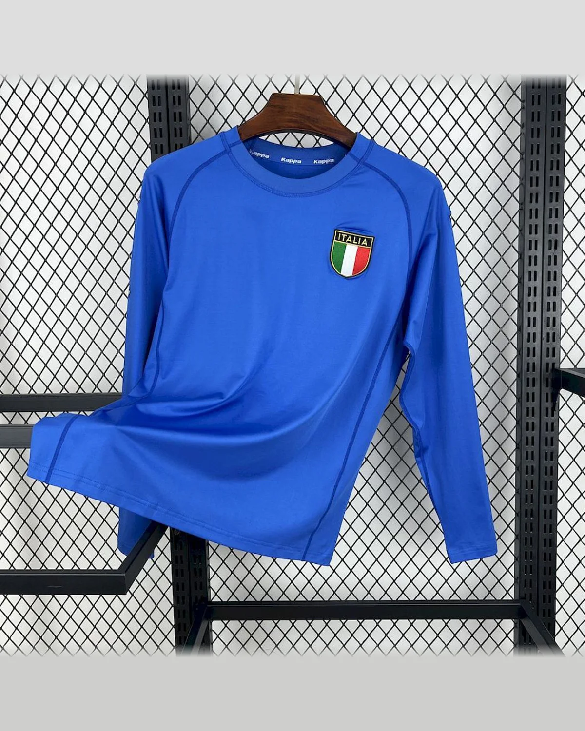 Italy Retro 2000 Italy Euro Home Long Sleeves Jersey football jersey