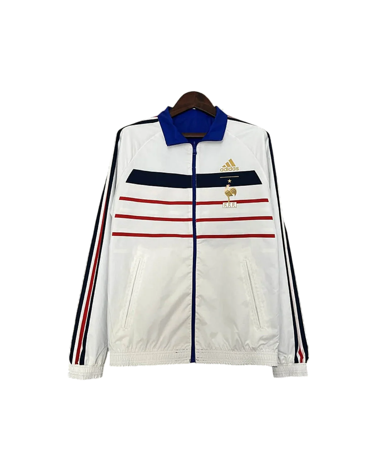 France 2024/25 France Trench Coat Reversible – White football jersey