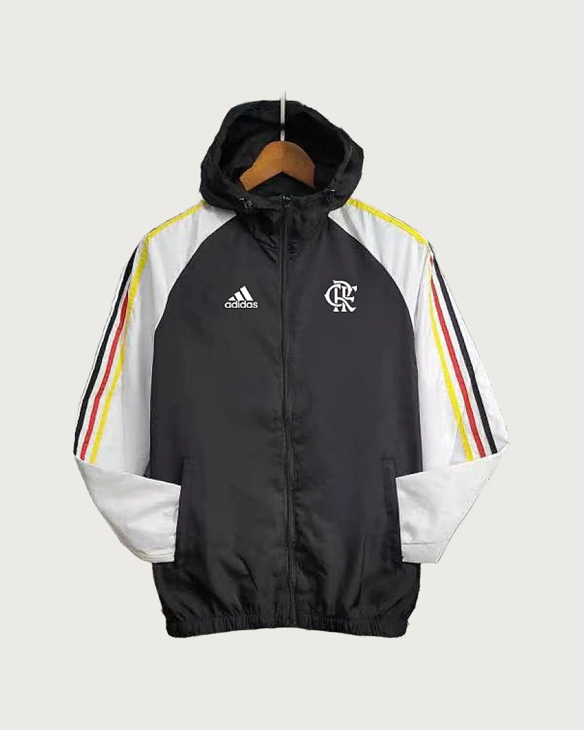 Flamengo 2024/25 Flamengo Windbreaker Black and White football jersey