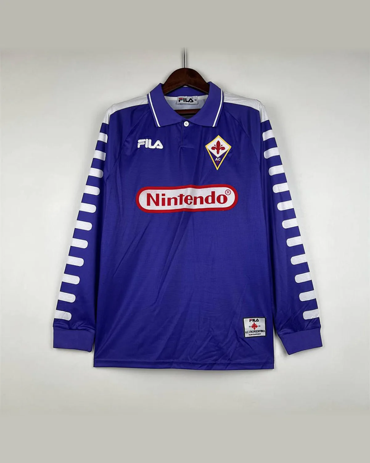 Fiorentina Retro long sleeve Fiorentina 1998 home football jersey