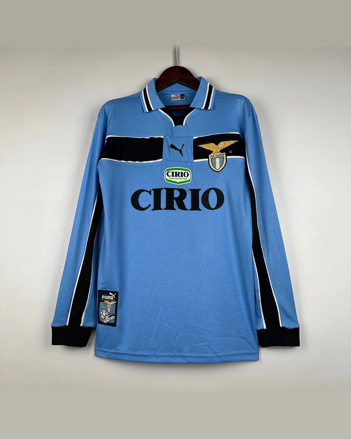 Lazio Retro Long Sleeve Lazio 98/00 Home football jersey