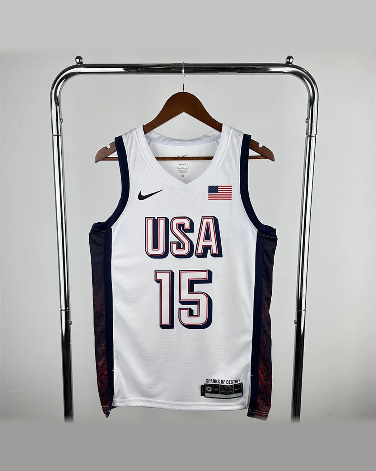 USA USA 2024 Olympic Games White Jersey BOOKER#15 football jersey