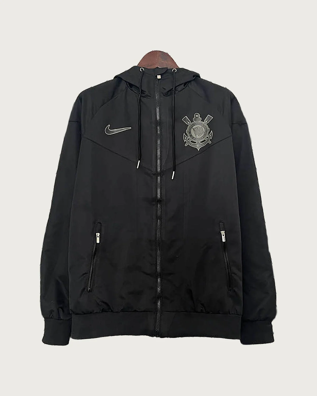 Corinthians 2024/25 Corinthians Windbreaker Black football jersey