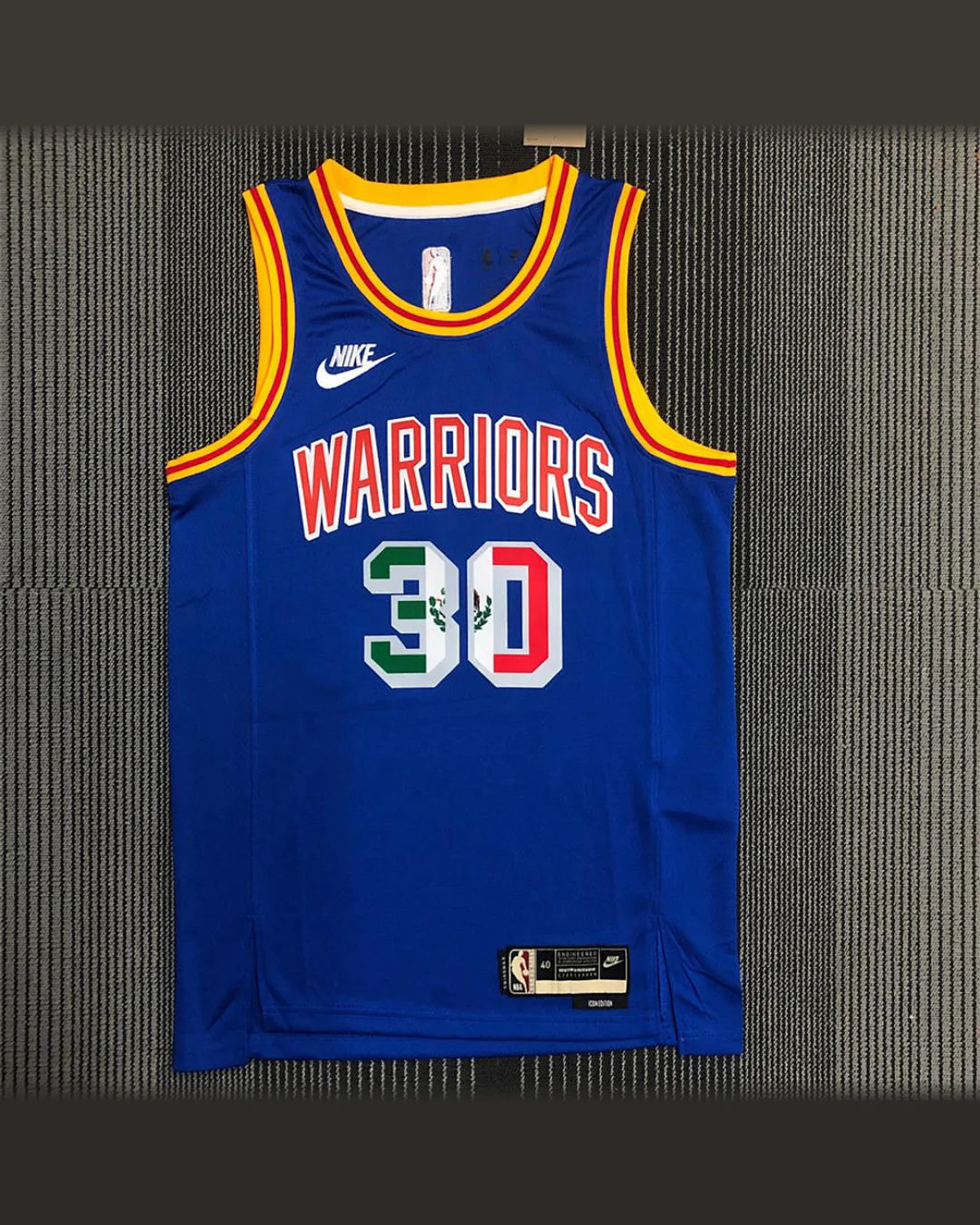 Mexico Golden State Warriors V-Neck Mexico Edition 75th Anniversary Blue Jersey CURRY#30 football jersey