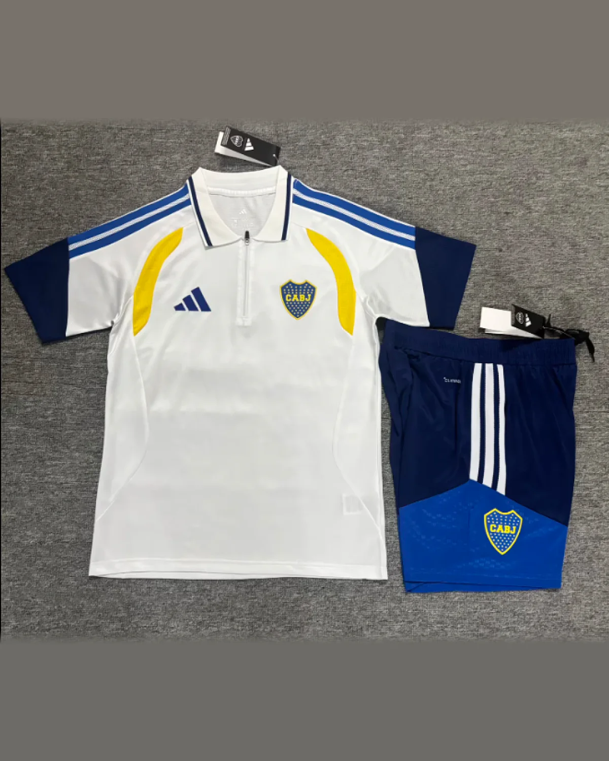 Boca Juniors Boca White Polo Shirt Set football jersey