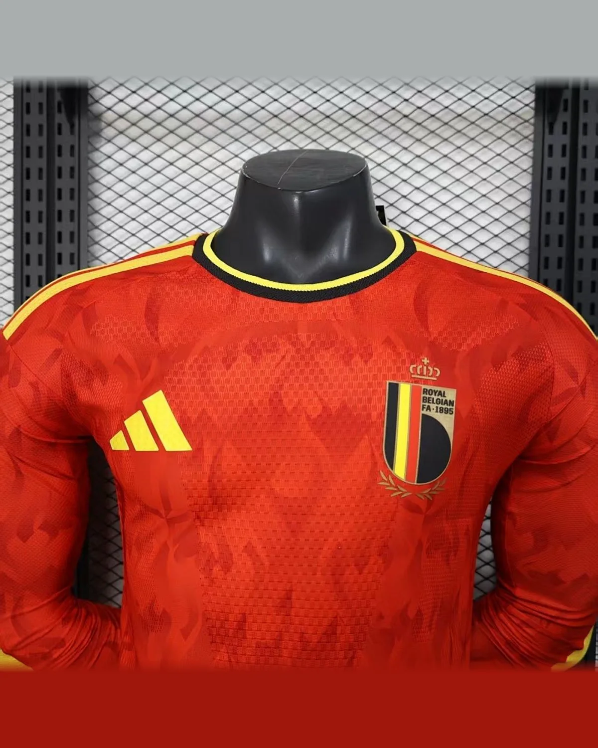 Belgium 26 Belgium Men's Long Sleeve - Player Version football jersey