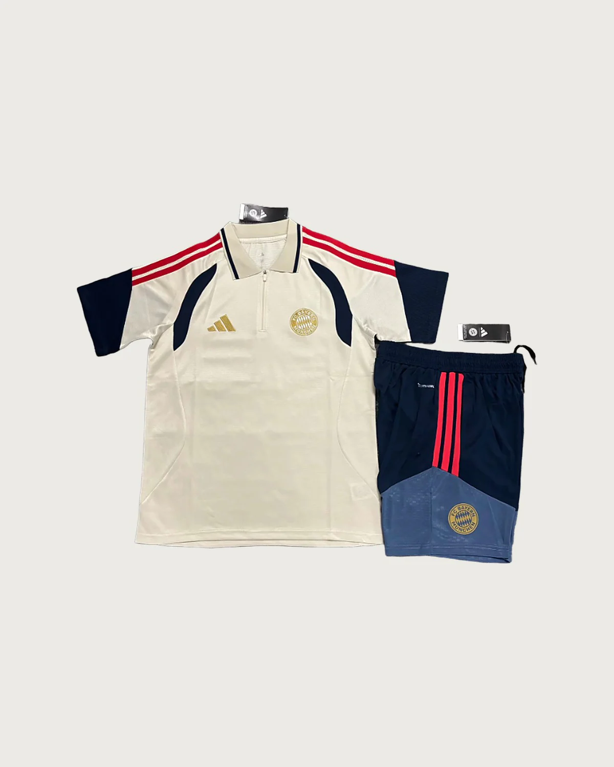 Bayern Munich Bayern Munich Apricot Polo Set with Shorts football jersey