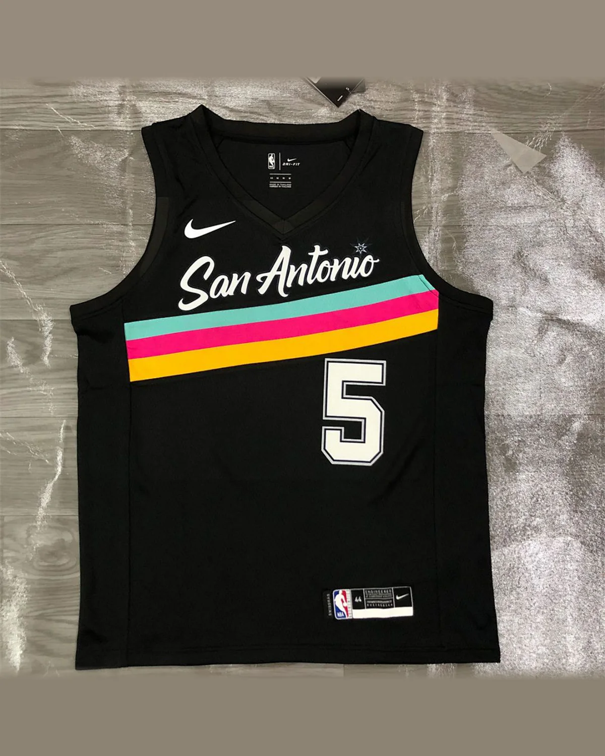 Tottenham Hotspur Tottenham Hotspur San Antonio Spurs V-Neck Black Jersey MURRAY#5 football jersey