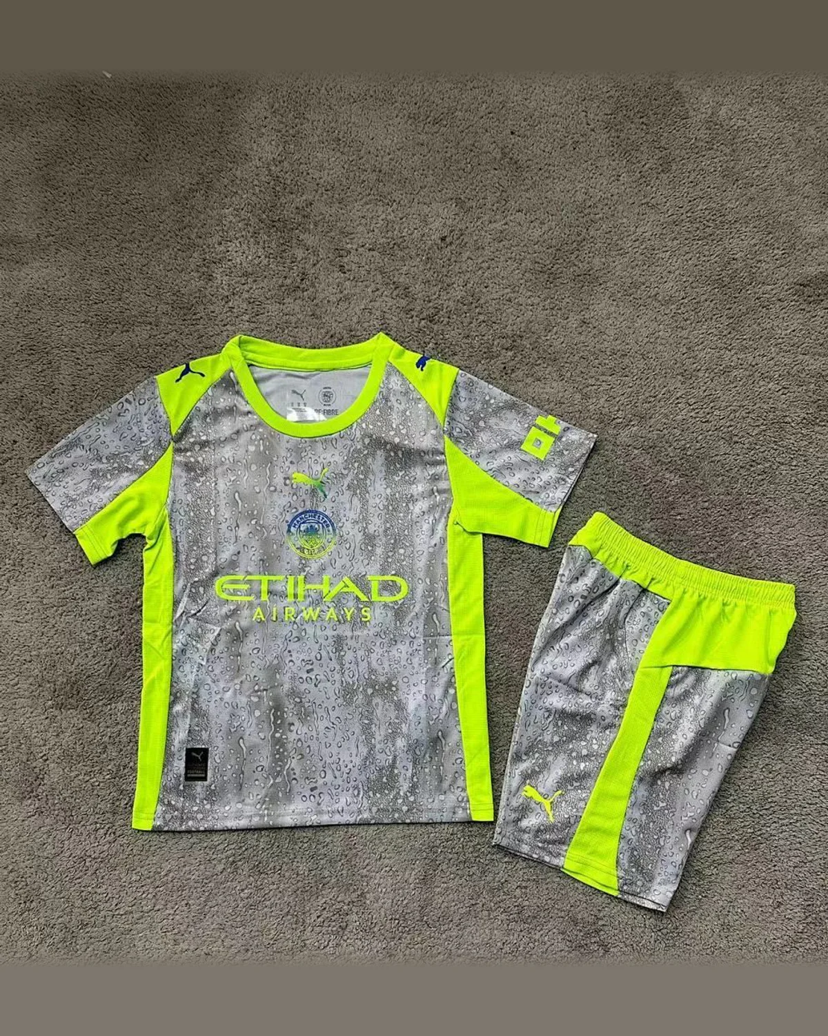 Manchester City 2025/26 Manchester City Away Kit Kids football jersey