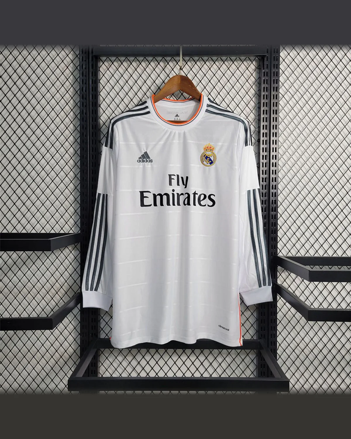 Real Madrid Retro 13/14 Long Sleeve Real Madrid Home football jersey