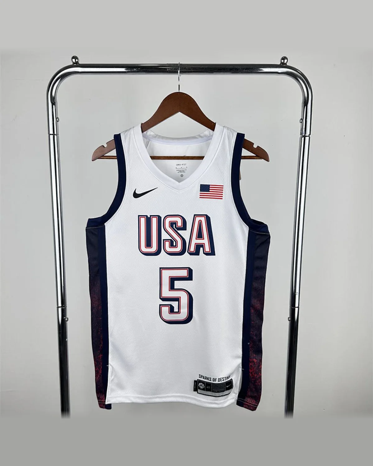 USA USA 2024 Olympic Games White Jersey EDWARDS#5 football jersey